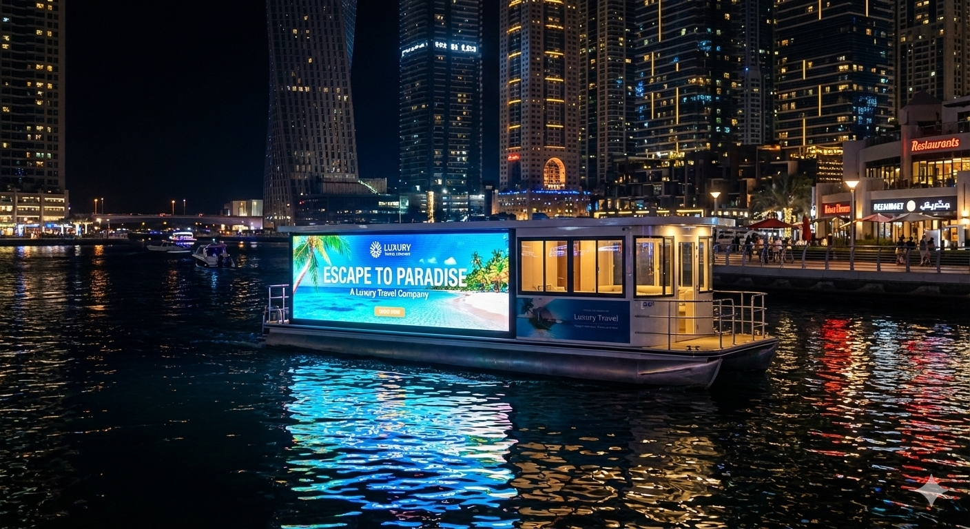 Floating Billboard in Dubai
