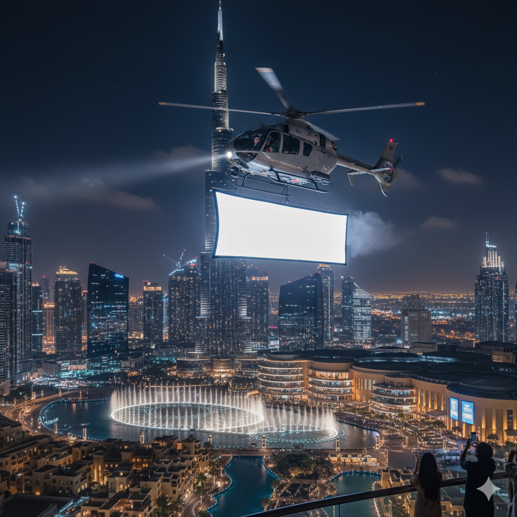 Helicopter Advertising Cost in Dubai