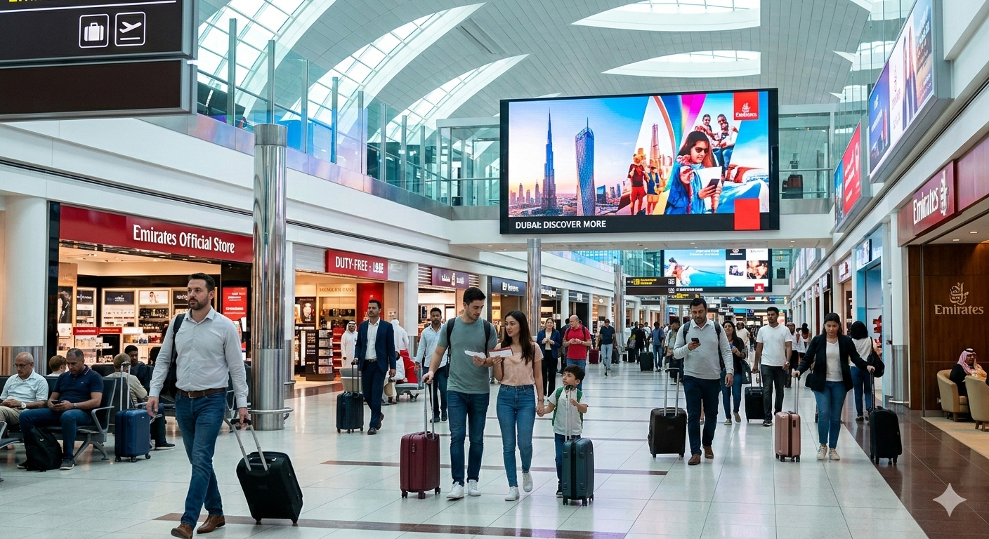 Airport Advertising Dubai Reach Travelers at DXB & Sharjah