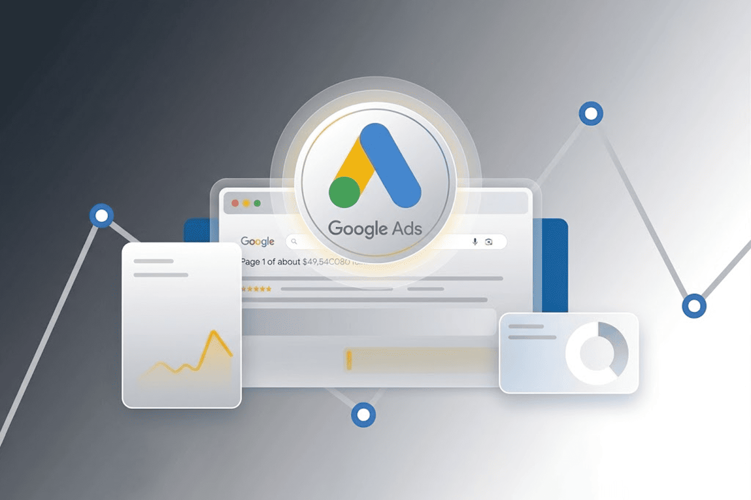 Google Ads dashboard for a Dubai business campaign