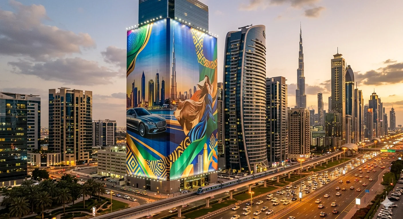Building Wrap Advertising Dubai — Facade & Scaffolding Rates 2026